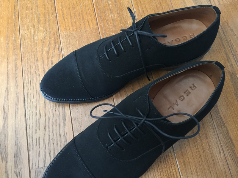 リーガル　黒　スエード　ストレートチップ　革靴靴/シューズ
