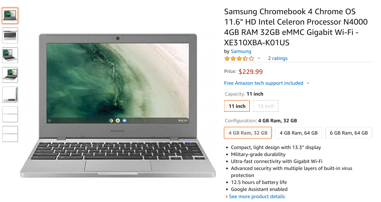 Samsung chromebook 4 15.6インチ